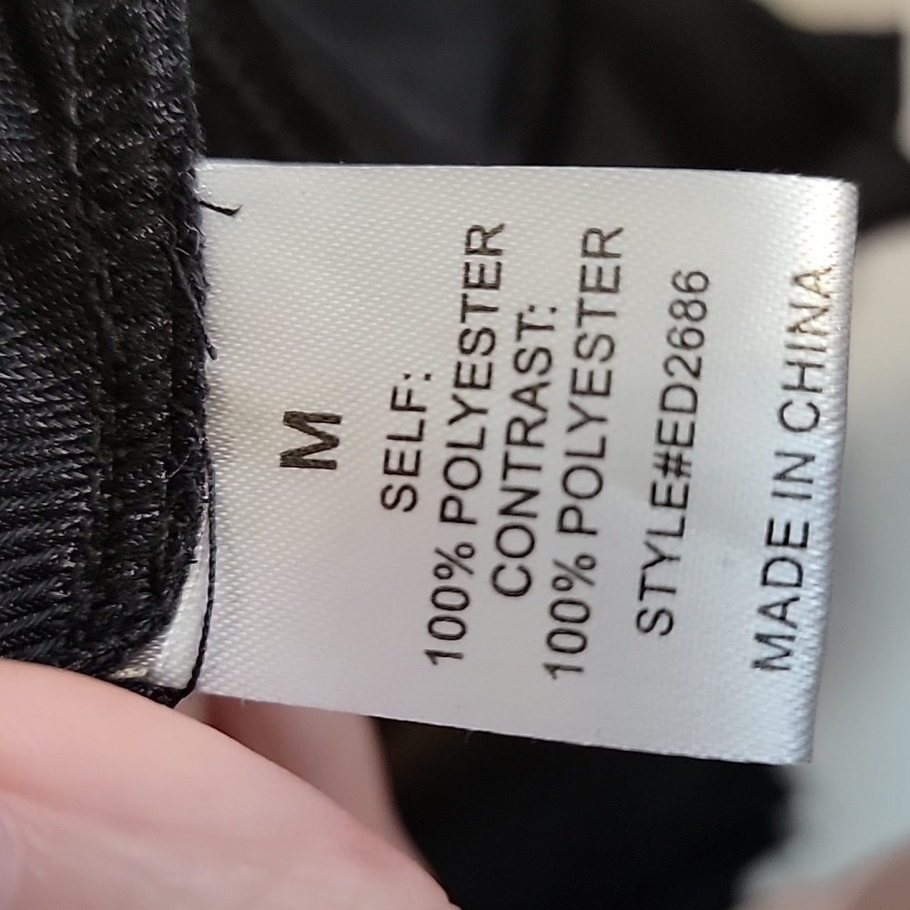 Elodie Black Chiffon Pleated Dress Sz M - Picture 6 of 11